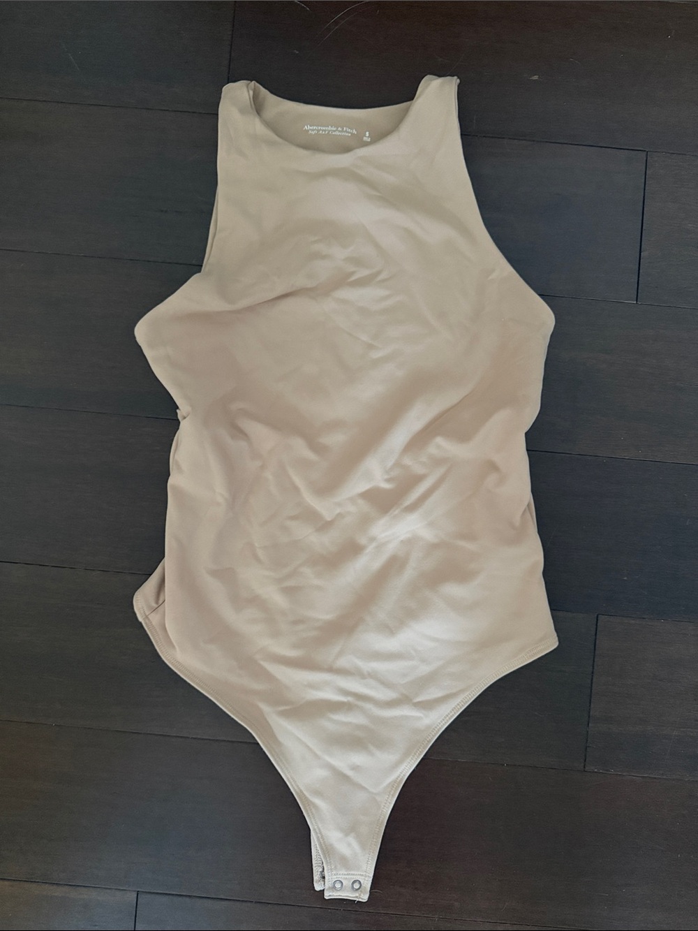 Abercrombie & Fitch Tan Sleeveless One-Piece Bodysuit